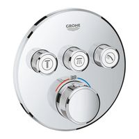 GROHE Grohtherm SmartControl inbouwkraan thermostatisch met omstel voor 3 functies rond chroom 29121000 - thumbnail