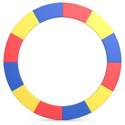 Universele Trampolineveerafdekking 4,2 m Trampoline Vervangende Veiligheidsmat Waterbestendig en Scheurvast Weerbestendige Trampolineaccessoires-Multicolor
