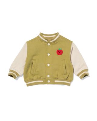 HEMA Baby bombervest sweatstof groen (groen)