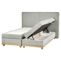 Beliani-DYNASTY-Boxspringbed-Lichtgrijs-160 x 200 cm-Polyester