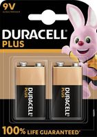 Duracell 2x 9V Wegwerpbatterij Alkaline - thumbnail