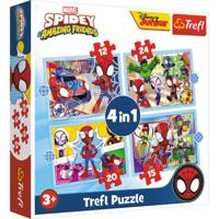 Trefl Spidey and Friends 4in1 Puzzel 12-24 Stukjes