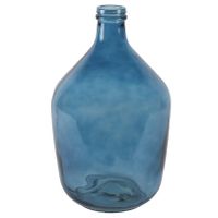 Countryfield Vaas - blauw transparant - glas - XL fles vorm - D23 x H38 cm