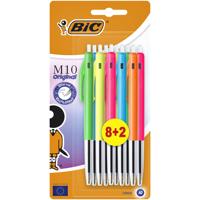 Balpen Bic M10 medium pastel assorti 8+2 gratis