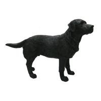 Decoratie beeld - Labrador - zwart - 14 cm - Polystone - Honden