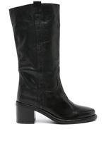 Ash bottes Penelope 70 mm en cuir - Noir - thumbnail