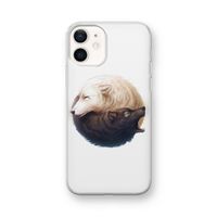 Yin Yang Wolves: iPhone 12 mini Transparant Hoesje