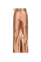 NoNo winter nep leren wide leg broek meisjes - taupe - Simona