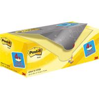 Post-it Notes, 100 vel, ft 76 x 76 mm, geel, pak van 16 blokken + 4 gratis