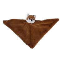 Knuffeldier Vos - zachte pluche stof - tuttel/knuffeldoekje - bruin - 45 cm