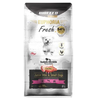 BIOFEED Euphoria Fresh Junior Mini & Small Turkey with rabbit - droog hondenvoer - 2kg