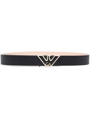 Emporio Armani ceinture à boucle logo - Noir