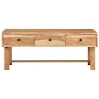 The Living Store Salontafel - Acaciahout - 100x50x40cm - Met lades