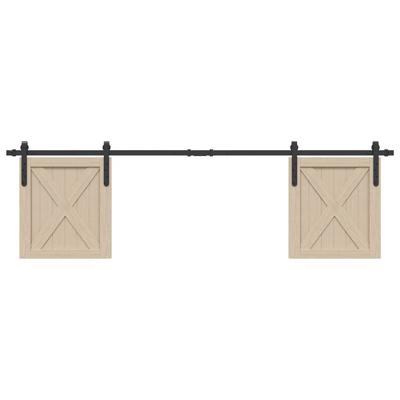 VidaXL Ophangset voor schuifdeur 183 cm koolstofstaal