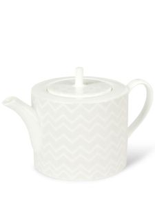 Missoni Home théière en porcelaine à motif zigzag - Blanc