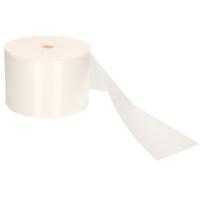 Cadeaulint/sierlint Satijn breed - 9 cm x 91 meter - wit - cadeaus inpakken - decoratie