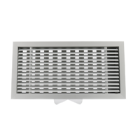 Aluminium Luxe Afsluitbaar Schuifrooster - Inbouw 298x148mm