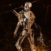 Metal Earth Iconx Terminator - T-800 Endoskeleton Metalen bouwpakket - thumbnail