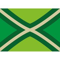 5x Achterhoekse vlag stickers 7.5 x 10 cm