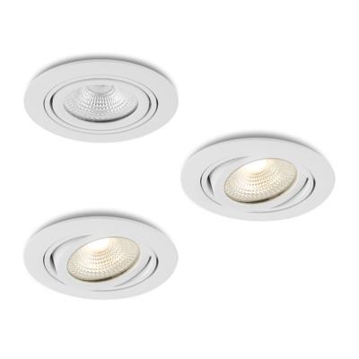 LED-inbouwspot set 3 stuks Mezzano wit 5W dimbaar
