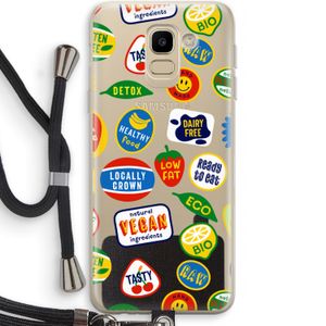 Fruitsticker: Samsung Galaxy J6 (2018) Transparant Hoesje met koord