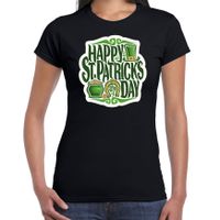 Happy St. Patricks day feest shirt / outfit zwart voor dames - St. Patricksday 2XL  -