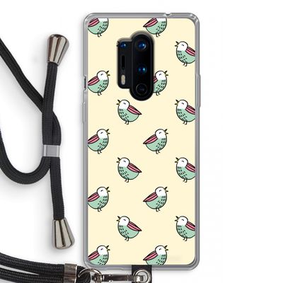 Vogeltjes: OnePlus 8 Pro Transparant Hoesje met koord