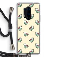 Vogeltjes: OnePlus 8 Pro Transparant Hoesje met koord