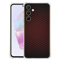 Samsung Galaxy A56 Hoesje - Geruit Rood TPU Antishock Samsung Galaxy A56 Hoesje - Geruit Rood TPU Antishock