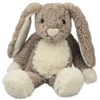 Inware pluche konijn/haas knuffeldier - bruin - zittend - 17 cm