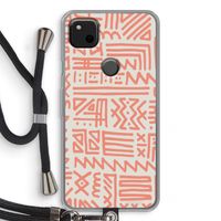 Marrakech Pink: Pixel 4a Transparant Hoesje met koord