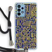 Majorelle Blue Print: Samsung Galaxy A52 Transparant Hoesje met koord