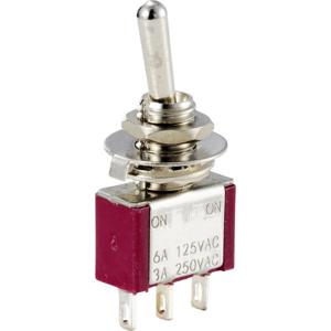 TRU COMPONENTS TC-12819600 Tuimelschakelaar 125 V/AC, 250 V/AC 6 A 1x aan/aan Continu 1 stuk(s)