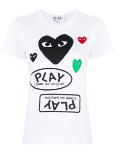 Comme Des Garçons Play t-shirt à logo imprimé - Blanc