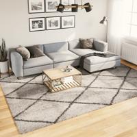 VidaXL Vloerkleed pamplona shaggy hoogpolig 240x340 cm beige antraciet