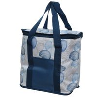 Koelboxen/koeltassen schelpen print blauw 20 liters - Koeltas