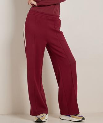 wide fit broek met streepbaan wide fit broek met streepbaan