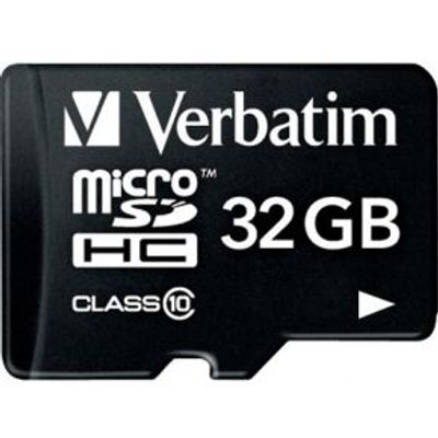 Verbatim MicroSDHC 32GB Class 10 incl. Adapter