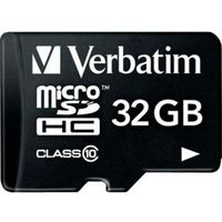 Verbatim MicroSDHC 32GB Class 10 incl. Adapter