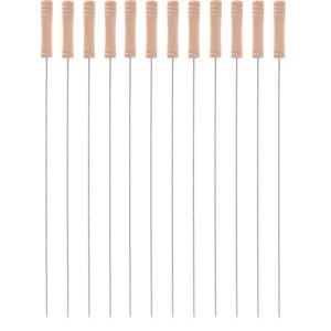 20x bbq collection spiezen-vleespennen - 4 st - metaal - 40 cm