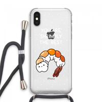 You're Shrimply The Best: iPhone XS Max Transparant Hoesje met koord