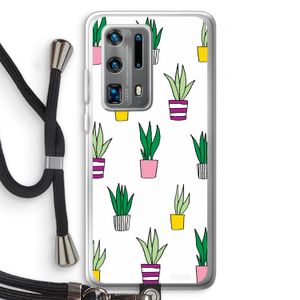Sanseveria: Huawei P40 Pro Plus Transparant Hoesje met koord