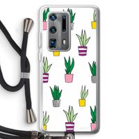 Sanseveria: Huawei P40 Pro Plus Transparant Hoesje met koord