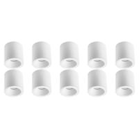 Mat Witte Aluminium Opbouwspot 10 Pack - GU10 Fitting - Ø90mm