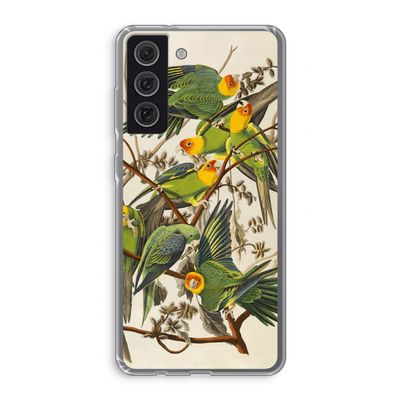 Carolinaparkiet: Samsung Galaxy S21 FE Transparant Hoesje
