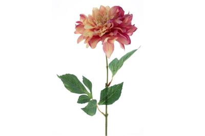 Kunst bloem Dahlia Farmer zalm/roze zijde 64cm