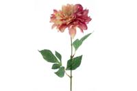 Kunst bloem Dahlia Farmer zalm/roze zijde 64cm