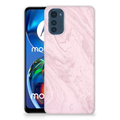 Motorola Moto E32/E32s | TPU | Siliconen hoesje | Marble Pink - Origineel Cadeau Vriendin