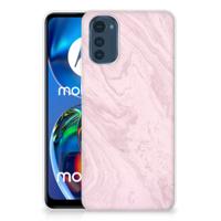 Motorola Moto E32/E32s | TPU | Siliconen hoesje | Marble Pink - Origineel Cadeau Vriendin