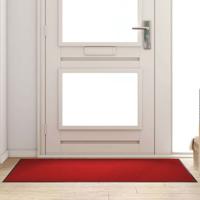 Deurmat Rood en Zwart 90 x 150 cm Polypropyleen en vinyl